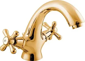 Смеситель для раковины Rav Slezak Morava retro золото MK128.5Z, 1