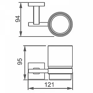 Стакан Aquanet хром 6184 Стакан Aquanet хром 6184, 2