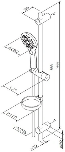 Душевая стойка Am.Pm Inspire 2.0 хром F0150A000
