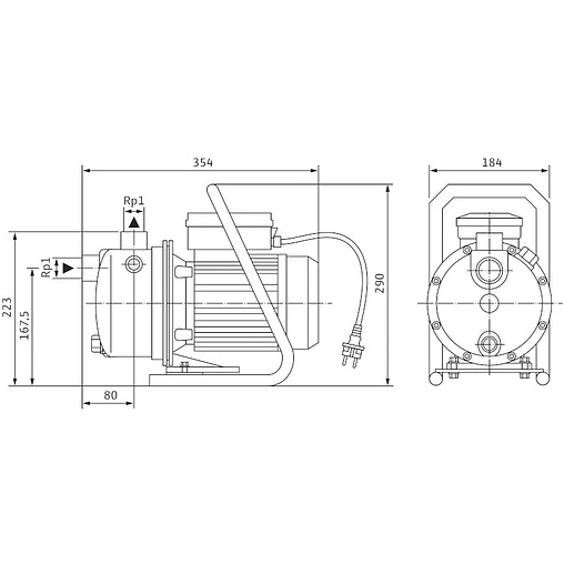 Насос поверхностный Wilo Jet WJ-202-EM 4081224