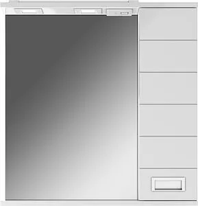 Шкаф-зеркало Домино Cube 65 R белый DC5007HZ, 4