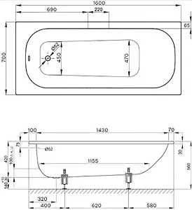 Ванна стальная Bette Form 160x70 без шумоизоляции белый 2942-000 Ванна стальная Bette Form 160x70 без шумоизоляции белый 2942-000, 2