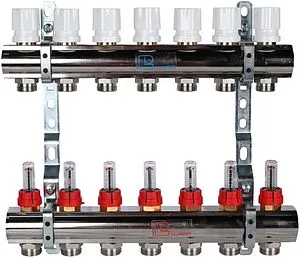 Группа коллекторная с расходомерами 7 отводов 1&quot;в/в x ¾&quot;ек Luxor CD 473M/7 15652707MN, 1