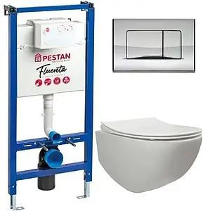 Комплект 6 в 1 Pestan Fluenta Rimless SET40006661AС с кнопкой Active хром глянцевый Комплект 6 в 1 Pestan Fluenta Rimless SET40006661AС с кнопкой Active хром глянцевый, 1