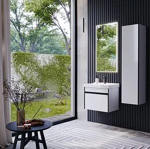 Шкаф-пенал подвесной Aqwella Urban 35 белый URB0535W Шкаф-пенал подвесной Aqwella Urban 35 белый URB0535W, 4