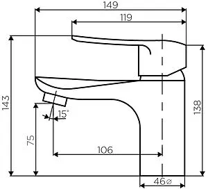 Смеситель для раковины Dorff Ultra хром D5002100 Смеситель для раковины Dorff Ultra хром D5002100, 2