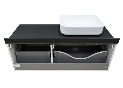 Тумба-умывальник подвесная Comforty Милан 120 белый/антрацит 00-00004023CF