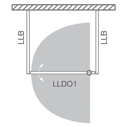 Боковая стенка 1000мм прозрачное/матовое стекло Roltechnik Lega Line LLB/1000 553-1000000-00-21