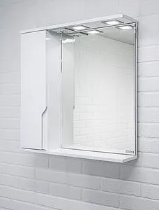 Шкаф-зеркало Домино Optima 65 L белый DO1906HZ, 5