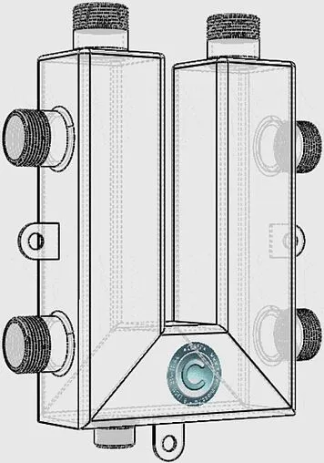 Коллектор распределительный кольцевой 2 контура 1&quot;н x 1&quot;н Север-KLK2 1925086