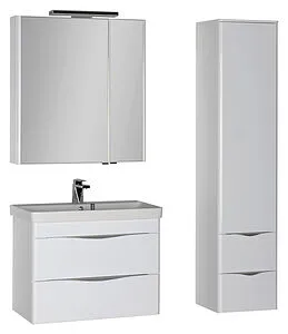 Шкаф-зеркало Aquanet Орлеан 80 L белый 00183077, 3