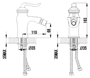 Смеситель для биде Lemark Brava золото LM4708G Смеситель для биде Lemark Brava золото LM4708G, 2