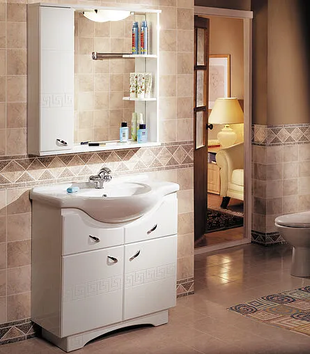 Шкаф-зеркало Aquaton Аттика 85 L белый 1A003802AT01L