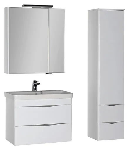 Шкаф-зеркало Aquanet Орлеан 80 L белый 00183077