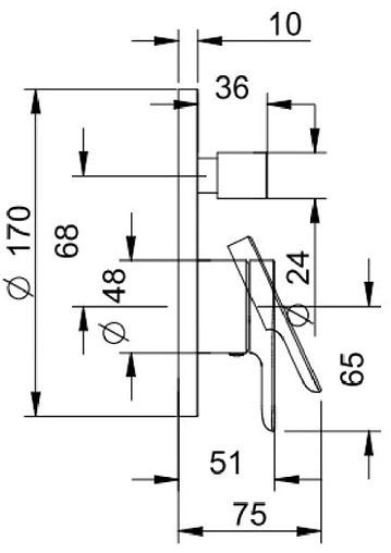 Смеситель для ванны скрытого монтажа Villeroy&amp;Boch O.novo хром TVS10435300061