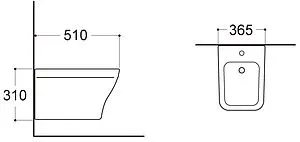 Биде подвесное Aquatek Амадео белый AQ1663-00, 2