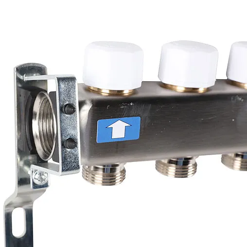 Группа коллекторная без расходомеров 10 отводов 1&quot;в/в x ¾&quot;ек Rommer RMS-3201-000010