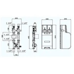 Насосный модуль с 3-х ходовым смесительным клапаном 1¼"н х 1¼"н Valtec Varimix VT.VAR20.G.07 без насоса Насосный модуль с 3-х ходовым смесительным клапаном 1¼"н х 1¼"н Valtec Varimix VT.VAR20.G.07 без насоса, 2
