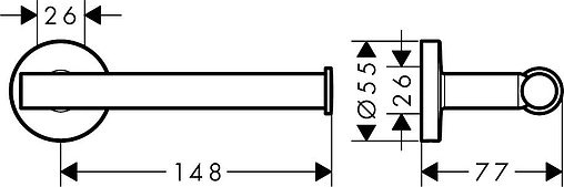 Держатель туалетной бумаги Hansgrohe Logis Universal хром 41726000