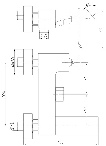Смеситель для ванны Lemark Contest белый/хром LM5814CW