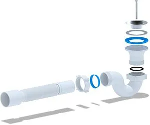 Сифон для душевого поддона Ани Пласт хром E115, 3