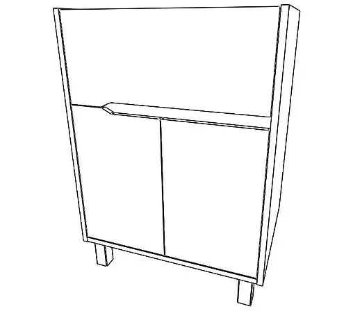 Тумба под умывальник напольная Домино Karat 60 дуб вотан/антрацит DK3210T