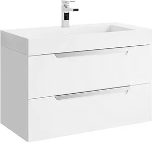 Тумба под умывальник подвесной Aqwella Cube 90 белый матовый CUB0109W, 1