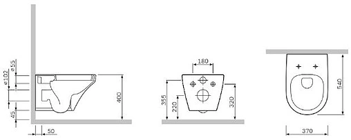 Комплект 6 в 1 Am.Pm Inspire FlashClean I012702/I014151/C501700SC с кнопкой хром глянцевый