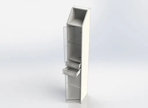 Шкаф-пенал напольный Aquanet Марсель А-102 белый 101157