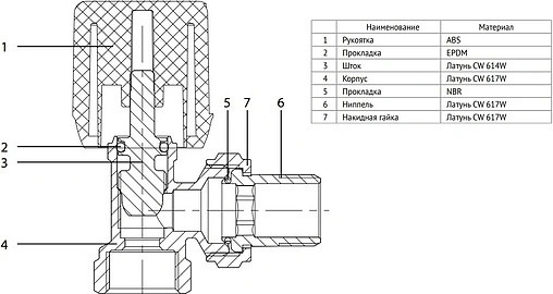 Вентиль регулирующий угловой ½" в/н Uni-Fitt 155N2000 Вентиль регулирующий угловой ½" в/н Uni-Fitt 155N2000