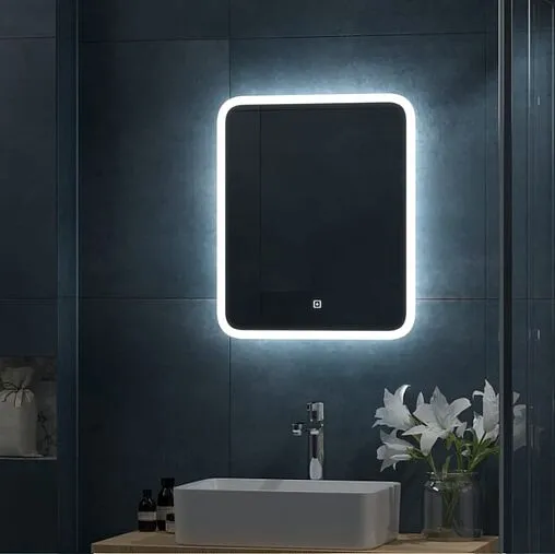 Зеркало с подсветкой Continent Bruno Led 80x60 белый ЗЛП163