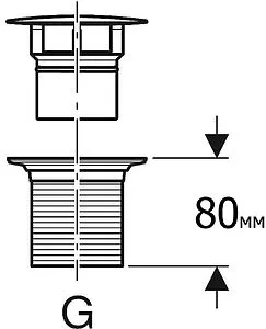 Выпуск без перекрытия для раковины без перелива Geberit хром 152.080.21.1 Выпуск без перекрытия для раковины без перелива Geberit хром 152.080.21.1, 2