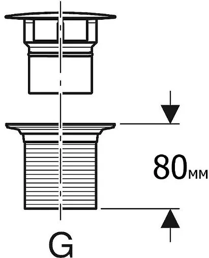 Выпуск без перекрытия для раковины без перелива Geberit хром 152.080.21.1 Выпуск без перекрытия для раковины без перелива Geberit хром 152.080.21.1