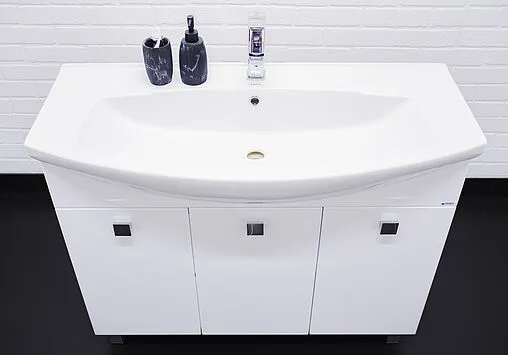 Тумба-умывальник напольный Айсберг Мега 105 белый DM4603T+4620008197388