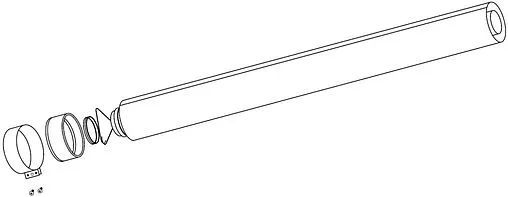 Коаксиальный удлинитель Ø 60/100мм L=500мм (Al) Protherm 3003200381