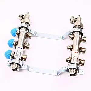 Группа коллекторная без расходомеров 3 отвода 1"н/н x ¾"ек Uni-fitt 456W4303 Группа коллекторная без расходомеров 3 отвода 1"н/н x ¾"ек Uni-fitt 456W4303, 3