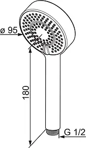 Лейка ручного душа Oras Apollo хром 254022, 3