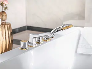 Смеситель на борт ванны на 4 отверстия Hansgrohe Metropol Classic хром/золото 31315090 Смеситель на борт ванны на 4 отверстия Hansgrohe Metropol Classic хром/золото 31315090, 3