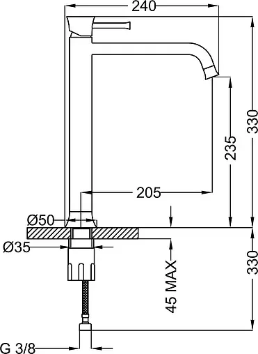 Смеситель для раковины Cezares Positano хром POSITANO-LC-01-W0