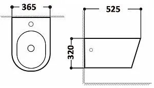 Биде подвесное Toni Arti Russi белый TA-1016 Биде подвесное Toni Arti Russi белый TA-1016, 2