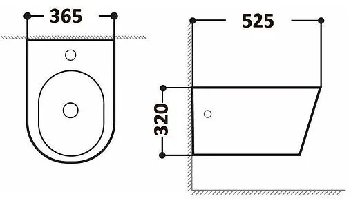 Биде подвесное Toni Arti Russi белый TA-1016
