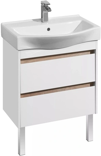 Тумба под умывальник Aquaton Нортон 65 белый глянец 1A248801NT010