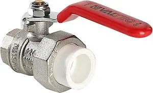 Кран шаровый с переходом на пп трубу 40мм x 1¼"в Valtec VTp.742.0.04007 Кран шаровый с переходом на пп трубу 40мм x 1¼"в Valtec VTp.742.0.04007, 1