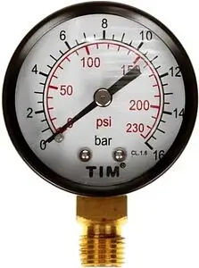 Манометр радиальный TIM 50мм 16 бар ¼&quot; Y-50-16, 1