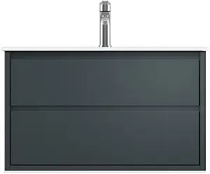 Тумба-умывальник подвесная ISVEA Pro 80 антрацит 21MGS019080I+10SL51081SV Тумба-умывальник подвесная ISVEA Pro 80 антрацит 21MGS019080I+10SL51081SV, 1