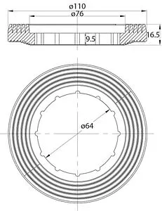 Комплект арматуры для бачка двухрежимный ½&quot; пластик нижний IDDIS Optima Home тип А F012400-01K, 4