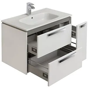 Тумба-умывальник подвесная Roca Lago 80 белый глянец 857296806+32799C000 Тумба-умывальник подвесная Roca Lago 80 белый глянец 857296806+32799C000, 3