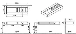 Тумба-умывальник подвесная VitrA Origin 120 R дуб 65684+, 2