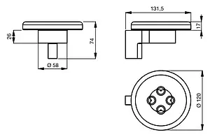 Мыльница Ideal Standard Connect хром/белый N1390AA Мыльница Ideal Standard Connect хром/белый N1390AA, 3