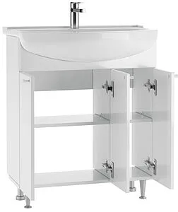 Тумба-умывальник напольный Айсберг Промо 70 белый DP2604T+4607152361650, 4